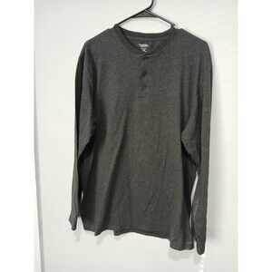 Stafford Classic Fit Sleepwear. Long Sleeve Shirt. Gray. Men Size Large.